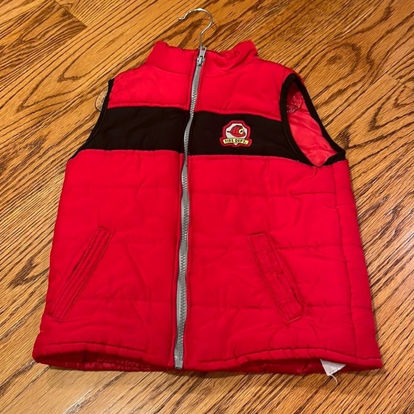 Kids Headquarters Boy’s Red Puffer Firefighter Vest Size 5 - Picture 1 of 6